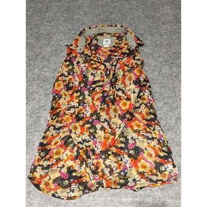 Element Shirt Women's Size S‎ Semi Sheer Floral Button Up Long Sleeve